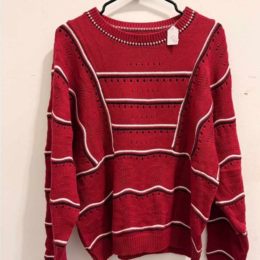 Red Striped Women's Sweater
